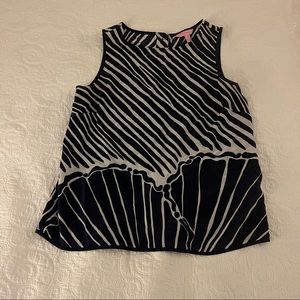 Lilly Pulitzer Small Navy/White Tank